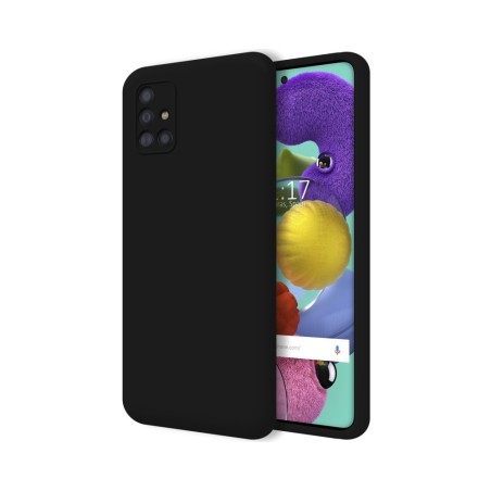 Funda Silicona Líquida Ultra Suave para Samsung Galaxy A51 color Negra