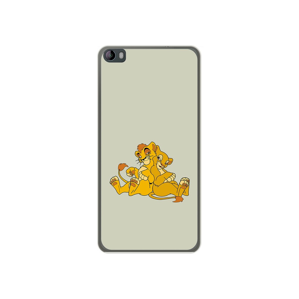 Funda Gel Tpu para Hisense L695 Diseño Leones Dibujos