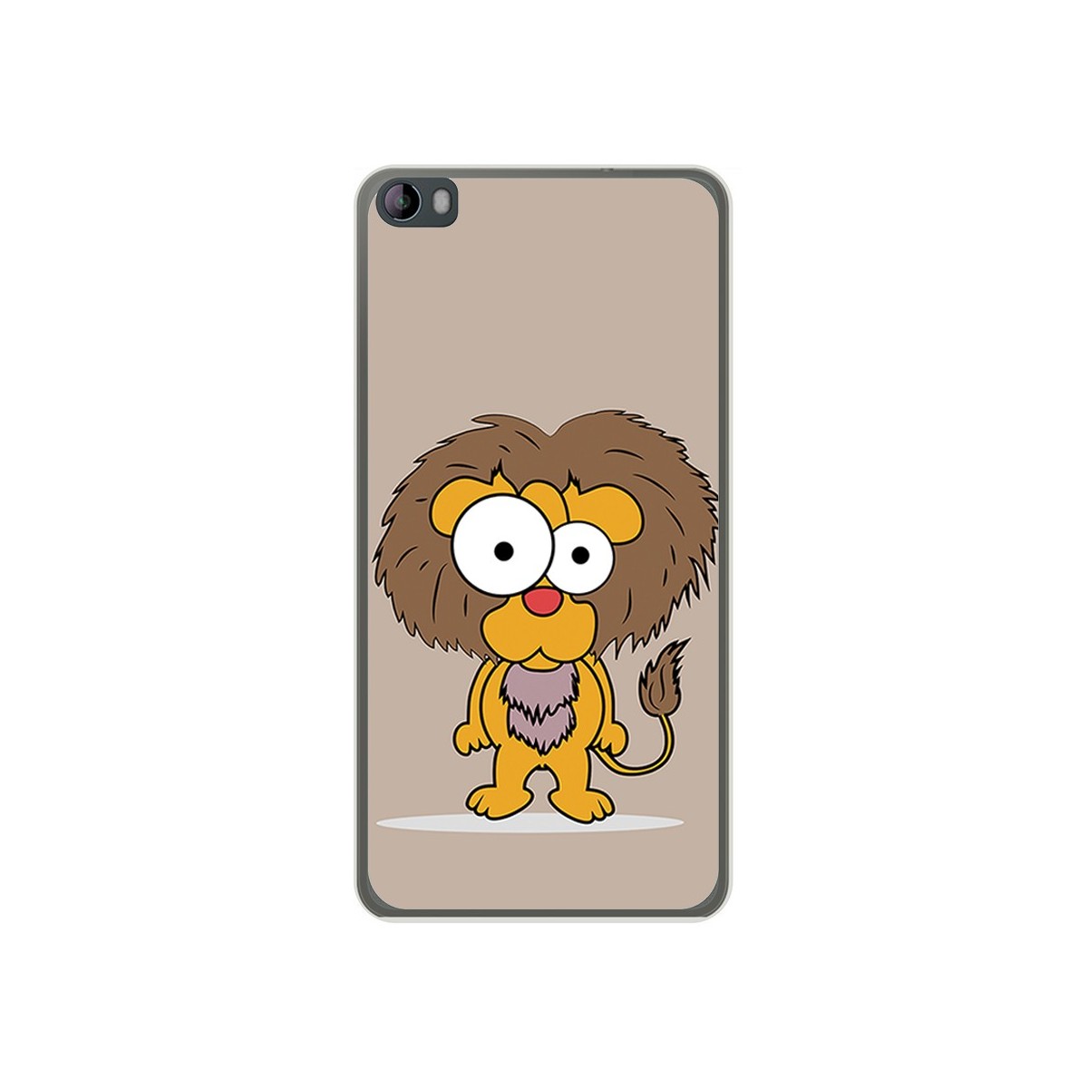 Funda Gel Tpu para Hisense L695 Diseño Leon Dibujos