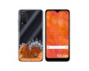 Funda Silicona Transparente para TCL 205 diseño Bufalo Dibujos