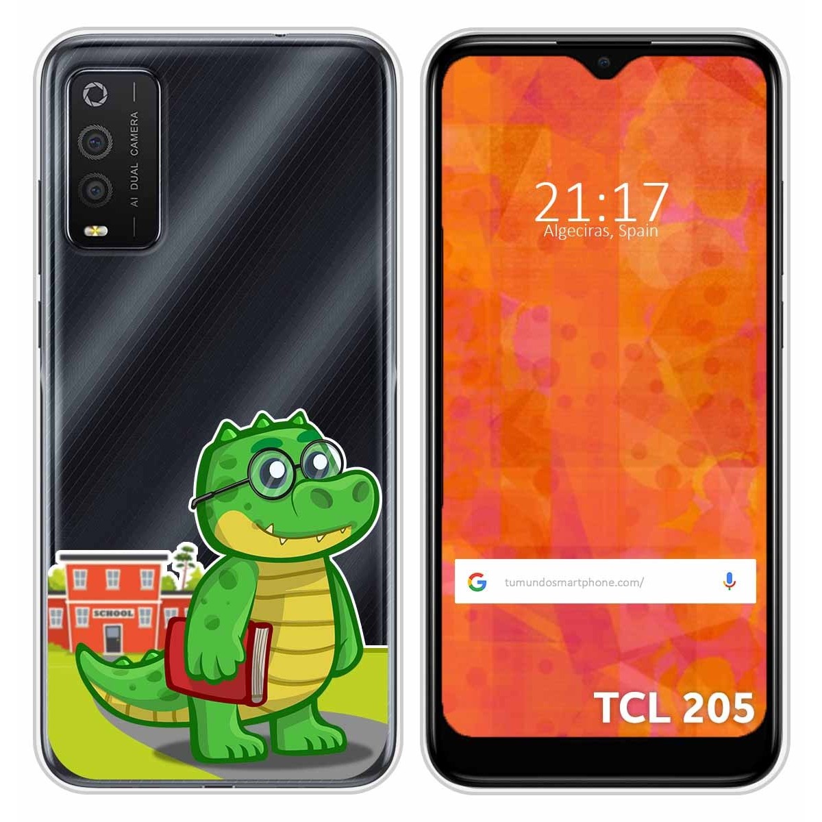 Funda Silicona Transparente para TCL 205 diseño Coco Dibujos