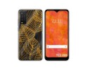 Funda Silicona Transparente para TCL 205 diseño Hojas Dibujos