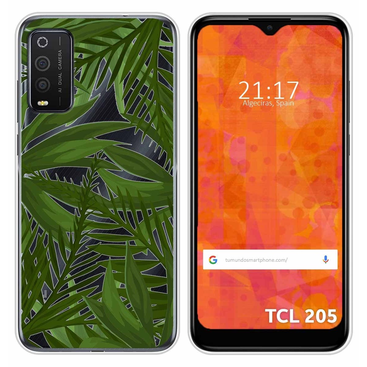 Funda Silicona Transparente para TCL 205 diseño Jungla Dibujos