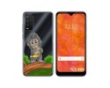 Funda Silicona Transparente para TCL 205 diseño Mono Dibujos