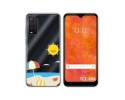 Funda Silicona Transparente para TCL 205 diseño Playa Dibujos