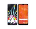 Funda Silicona Transparente para TCL 205 diseño Unicornio Dibujos