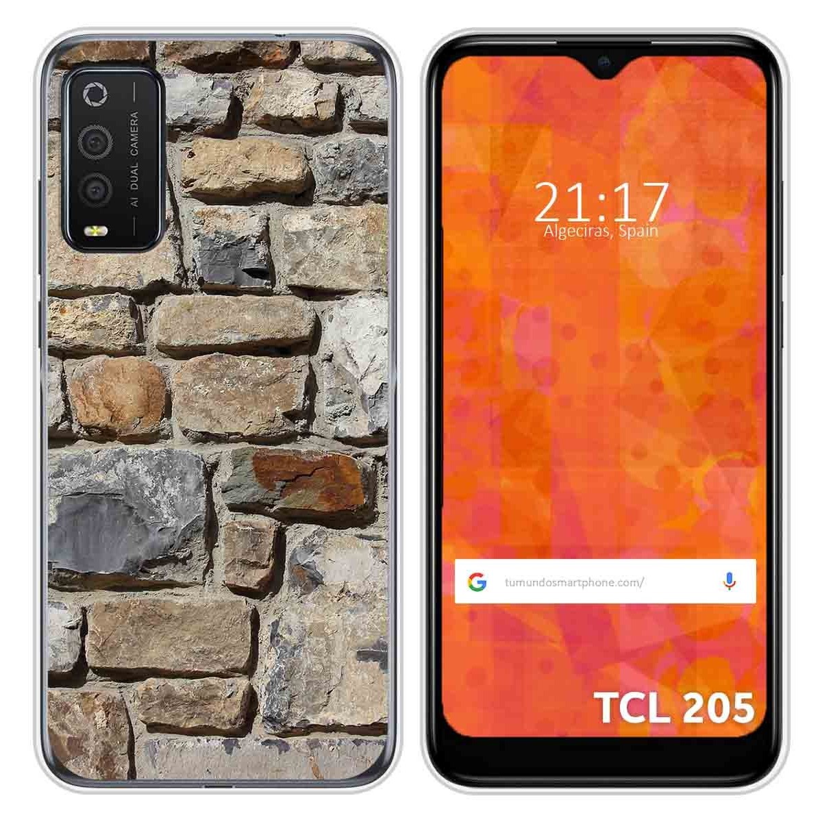 Funda Silicona para TCL 205 diseño Ladrillo 03 Dibujos