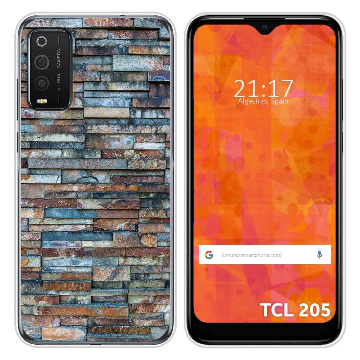 Funda Silicona para TCL 205 diseño Ladrillo 05 Dibujos