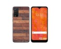 Funda Silicona para TCL 205 diseño Madera 03 Dibujos
