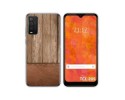 Funda Silicona para TCL 205 diseño Madera 09 Dibujos