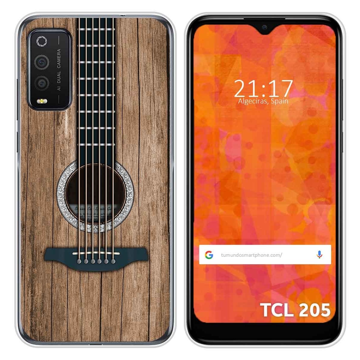 Funda Silicona para TCL 205 diseño Madera 11 Dibujos