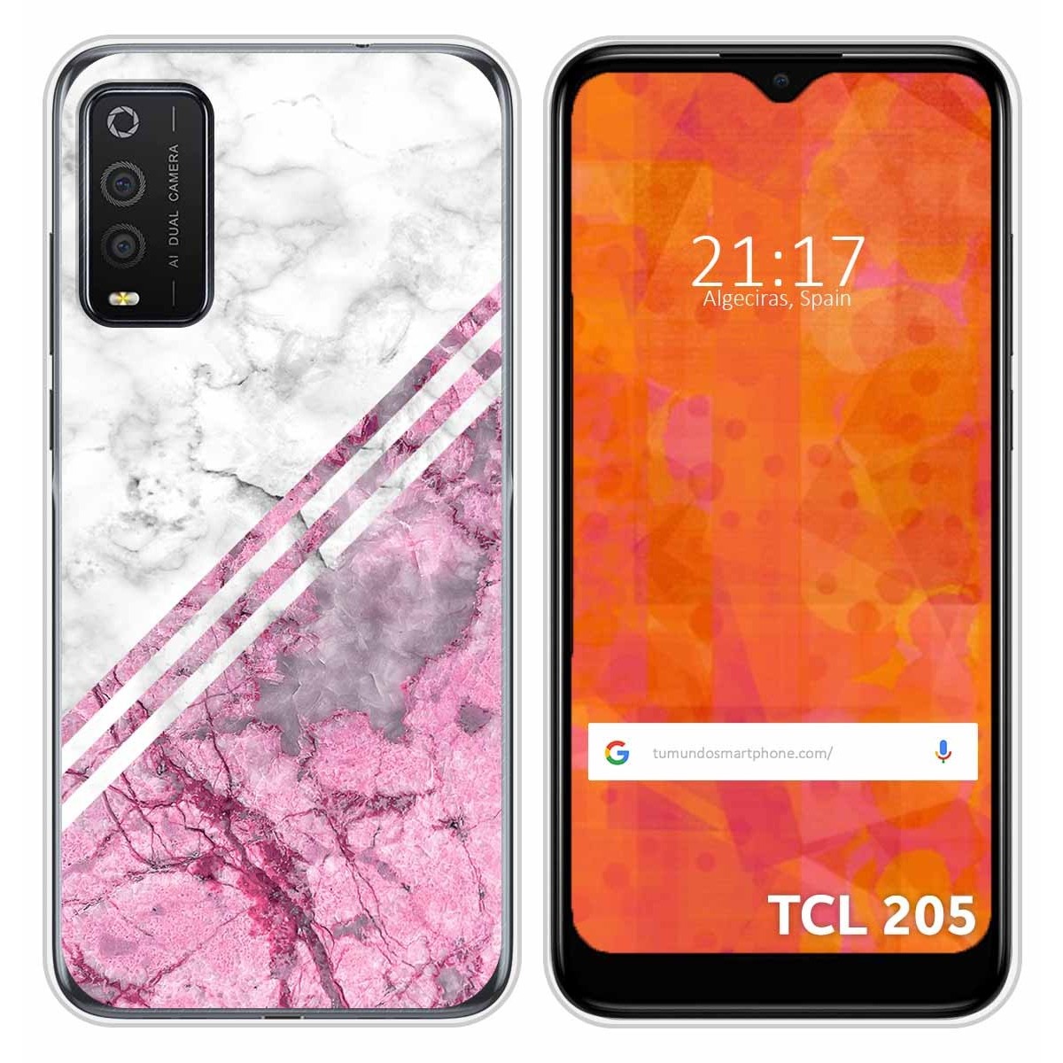 Funda Silicona para TCL 205 diseño Mármol 03 Dibujos