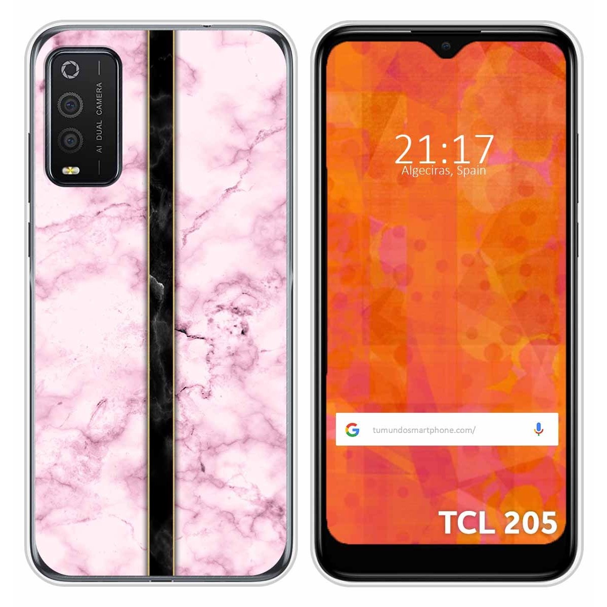 Funda Silicona para TCL 205 diseño Mármol 04 Dibujos
