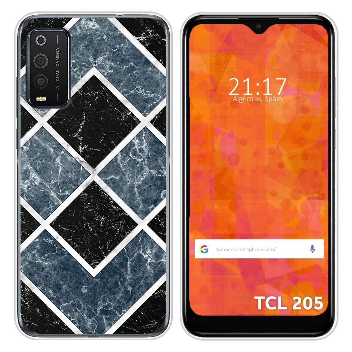 Funda Silicona para TCL 205 diseño Mármol 06 Dibujos
