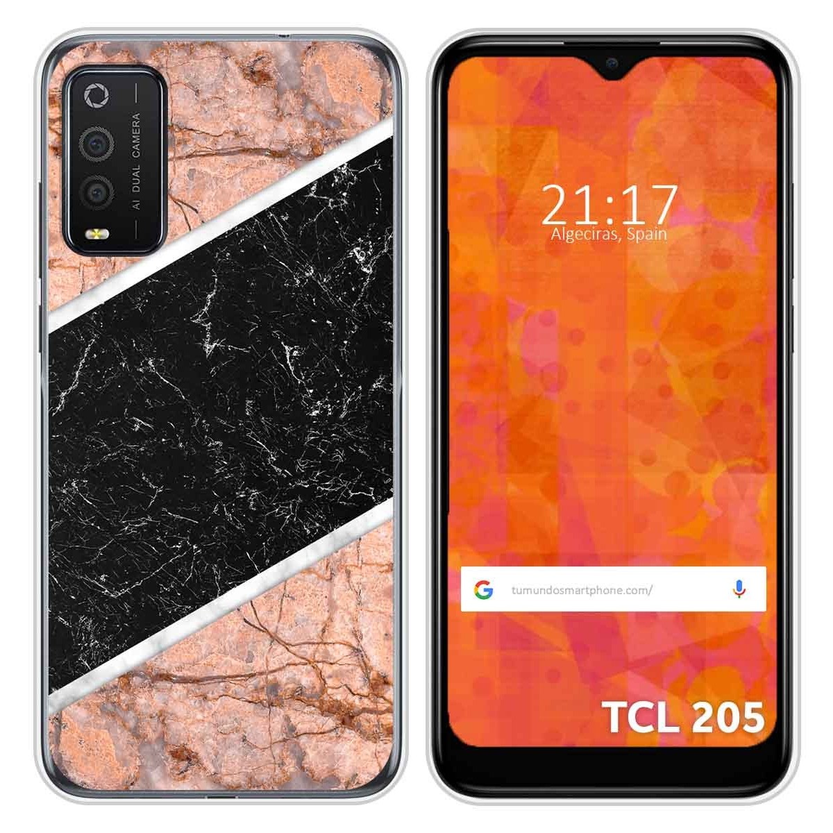 Funda Silicona para TCL 205 diseño Mármol 07 Dibujos