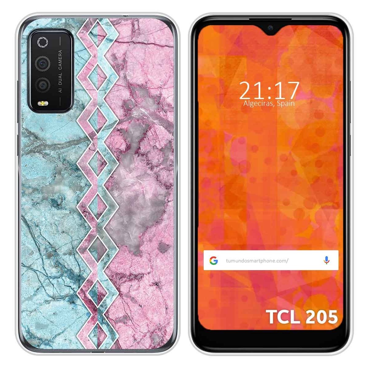 Funda Silicona para TCL 205 diseño Mármol 08 Dibujos