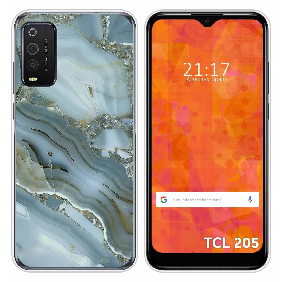 Funda Silicona para TCL 205 diseño Mármol 09 Dibujos