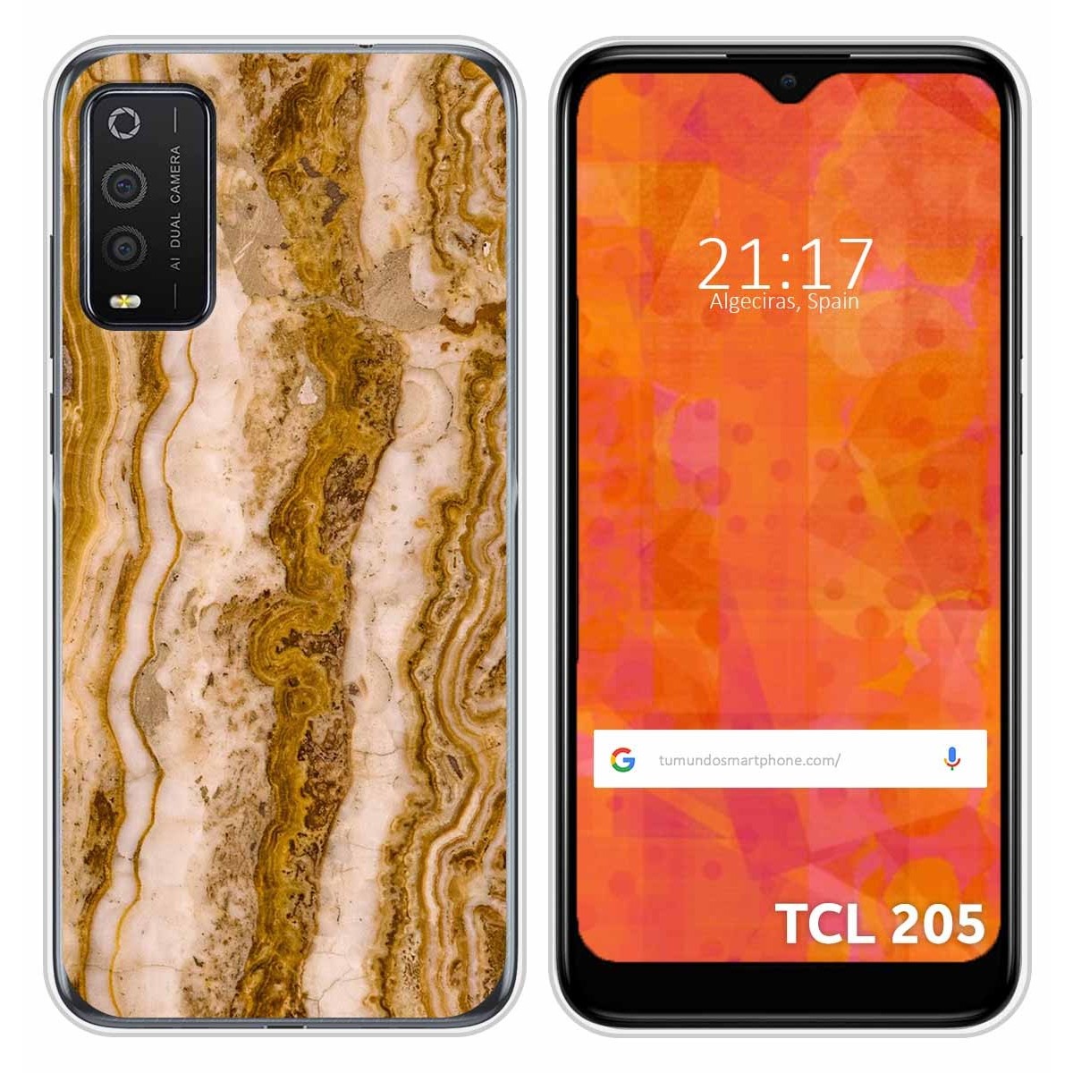 Funda Silicona para TCL 205 diseño Mármol 10 Dibujos