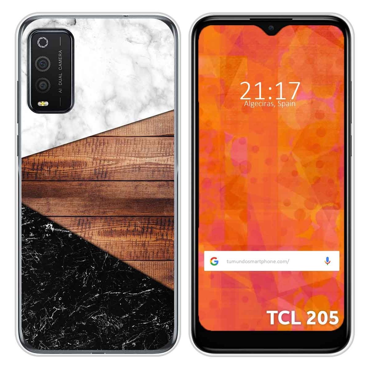 Funda Silicona para TCL 205 diseño Mármol 11 Dibujos