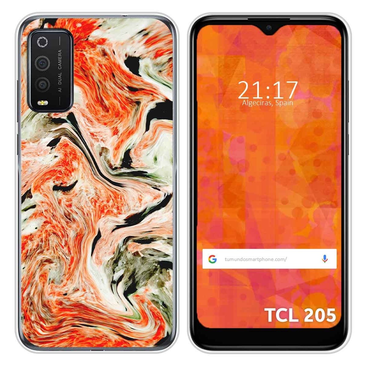 Funda Silicona para TCL 205 diseño Mármol 12 Dibujos