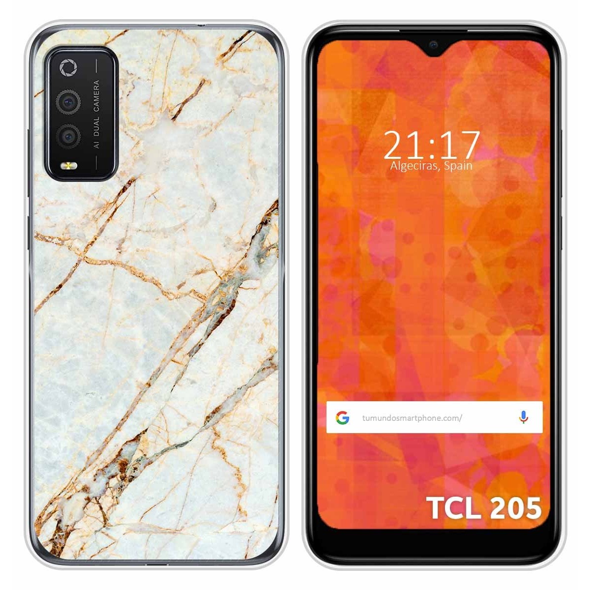 Funda Silicona para TCL 205 diseño Mármol 13 Dibujos