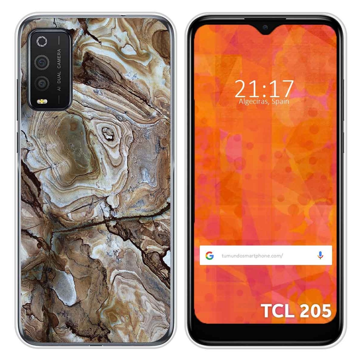 Funda Silicona para TCL 205 diseño Mármol 14 Dibujos