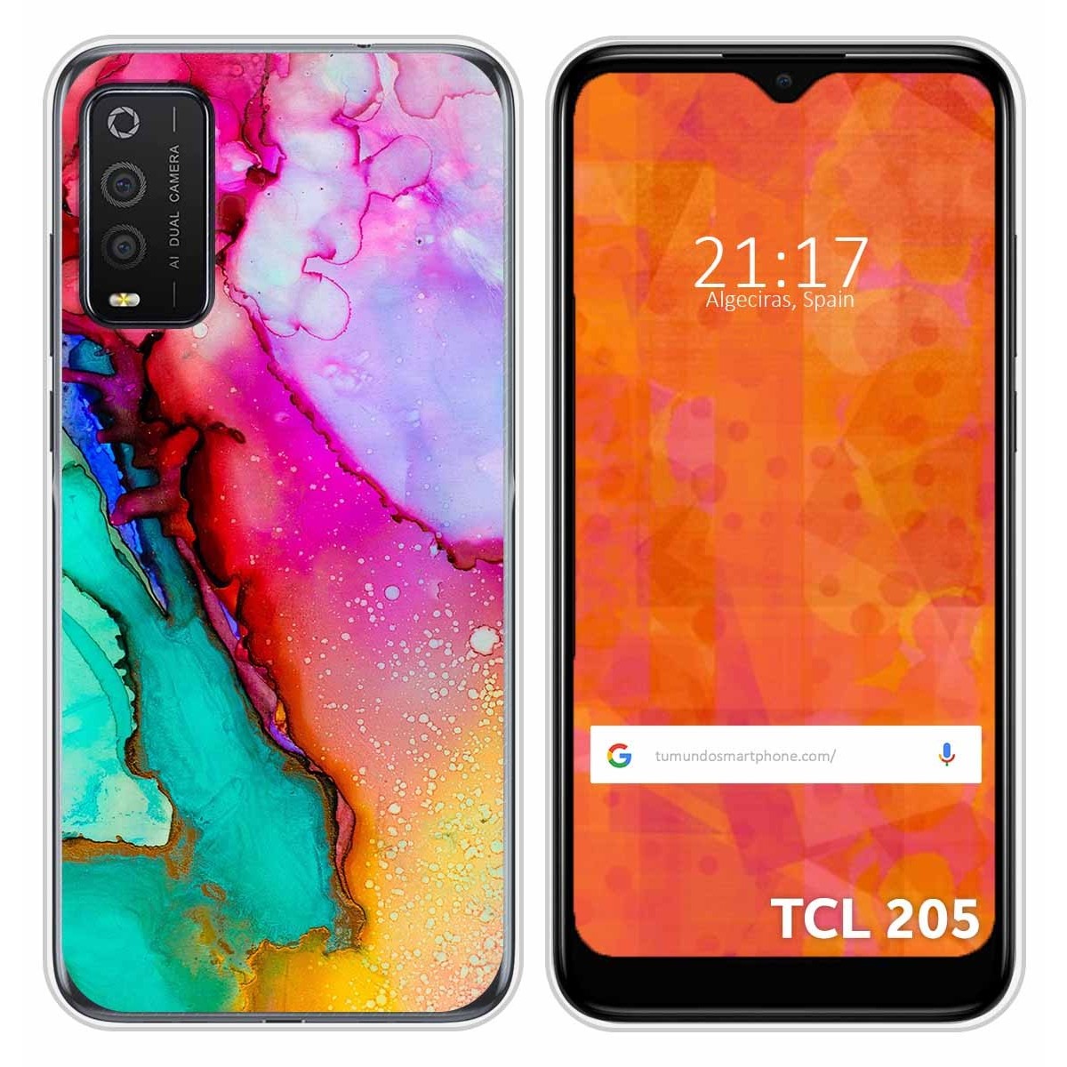 Funda Silicona para TCL 205 diseño Mármol 15 Dibujos