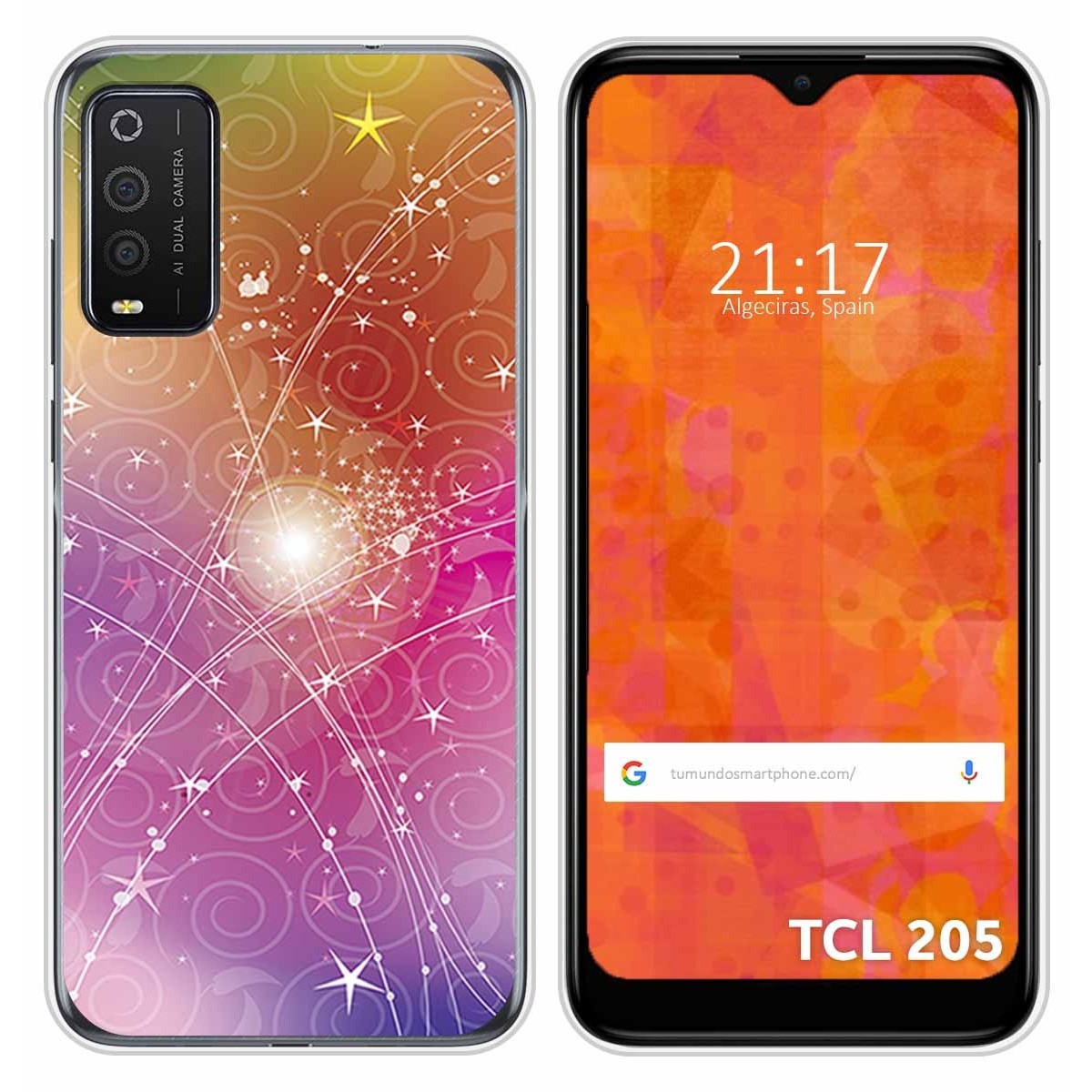 Funda Silicona para TCL 205 diseño Abstracto Dibujos