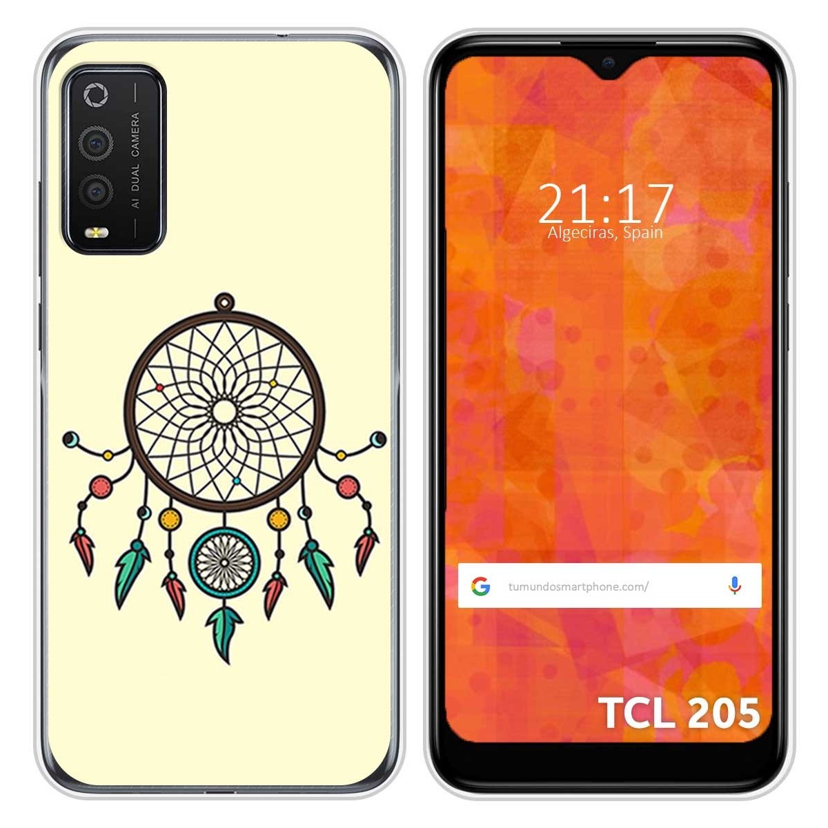 Funda Silicona para TCL 205 diseño Atrapasueños Dibujos