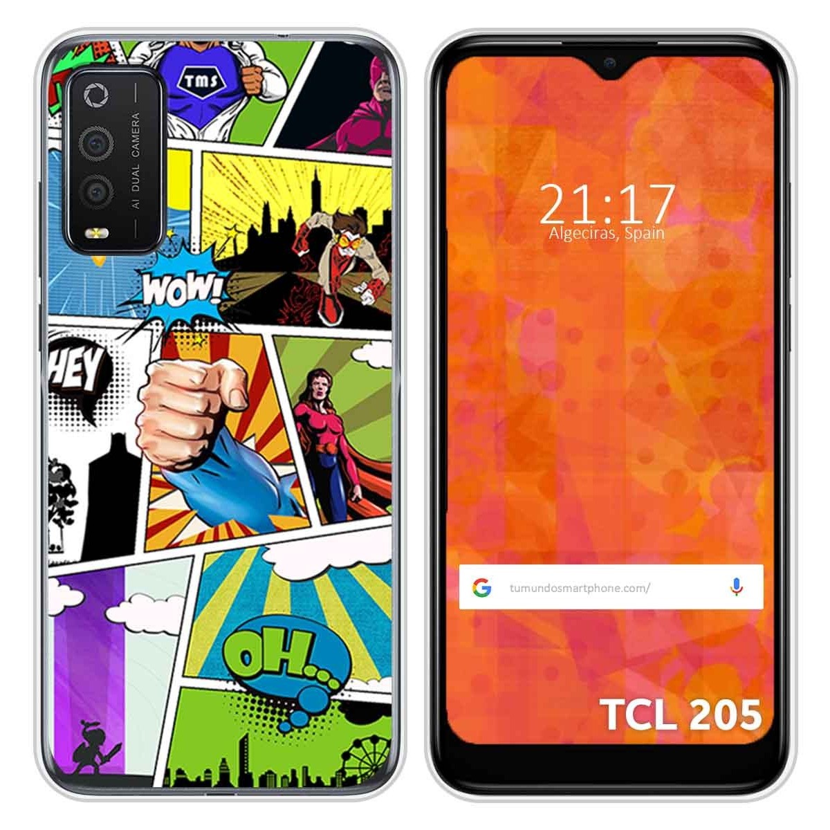 Funda Silicona para TCL 205 diseño Comic Dibujos