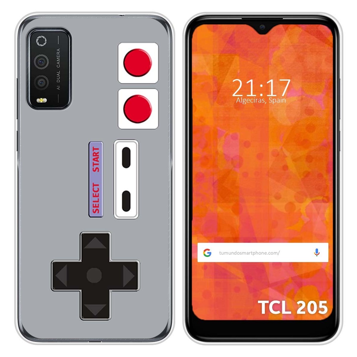 Funda Silicona para TCL 205 diseño Consola Dibujos