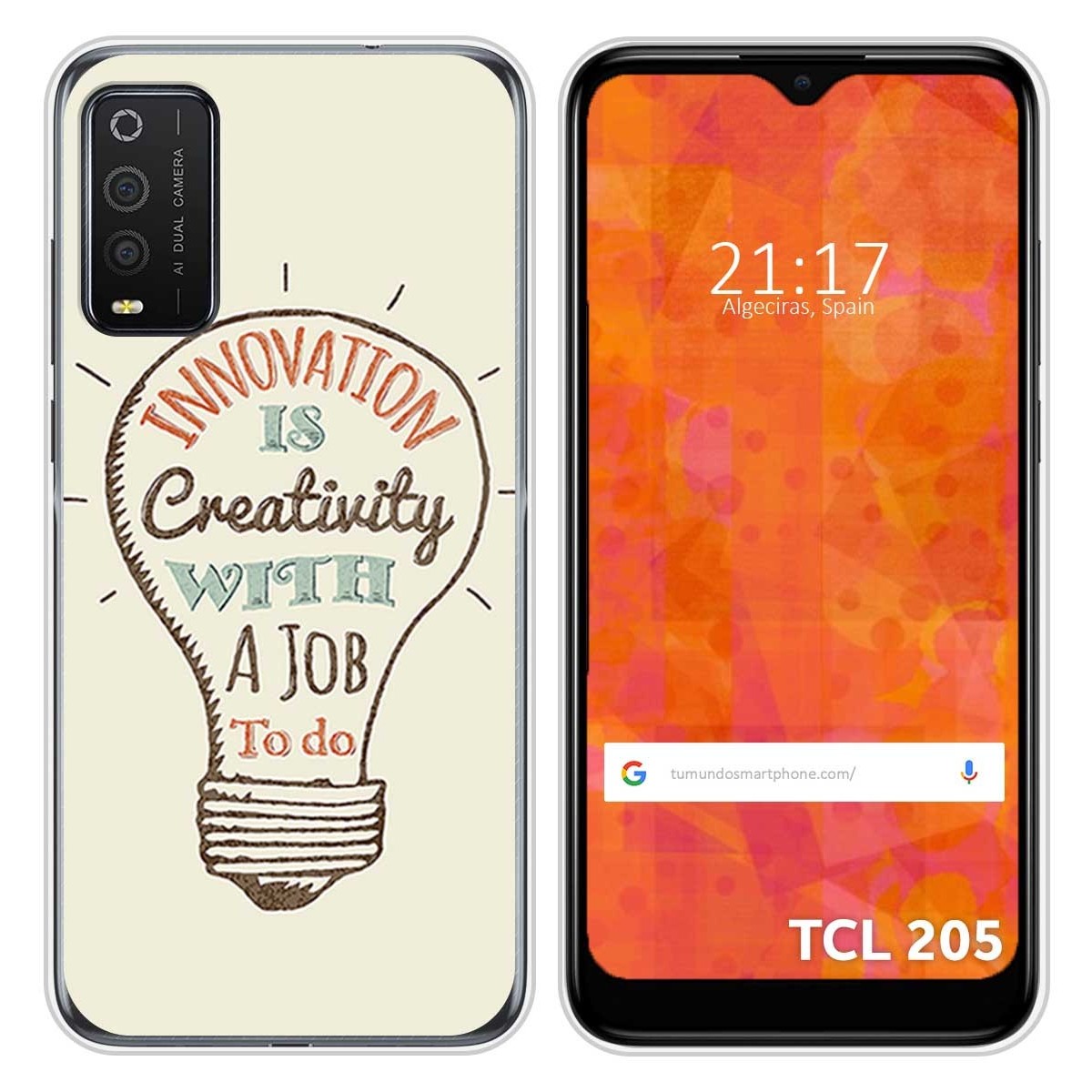 Funda Silicona para TCL 205 diseño Creativity Dibujos