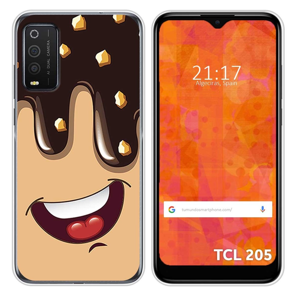 Funda Silicona para TCL 205 diseño Helado Chocolate Dibujos