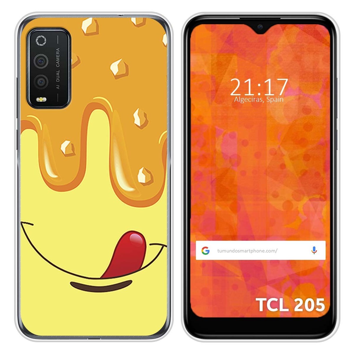 Funda Silicona para TCL 205 diseño Helado Vainilla Dibujos