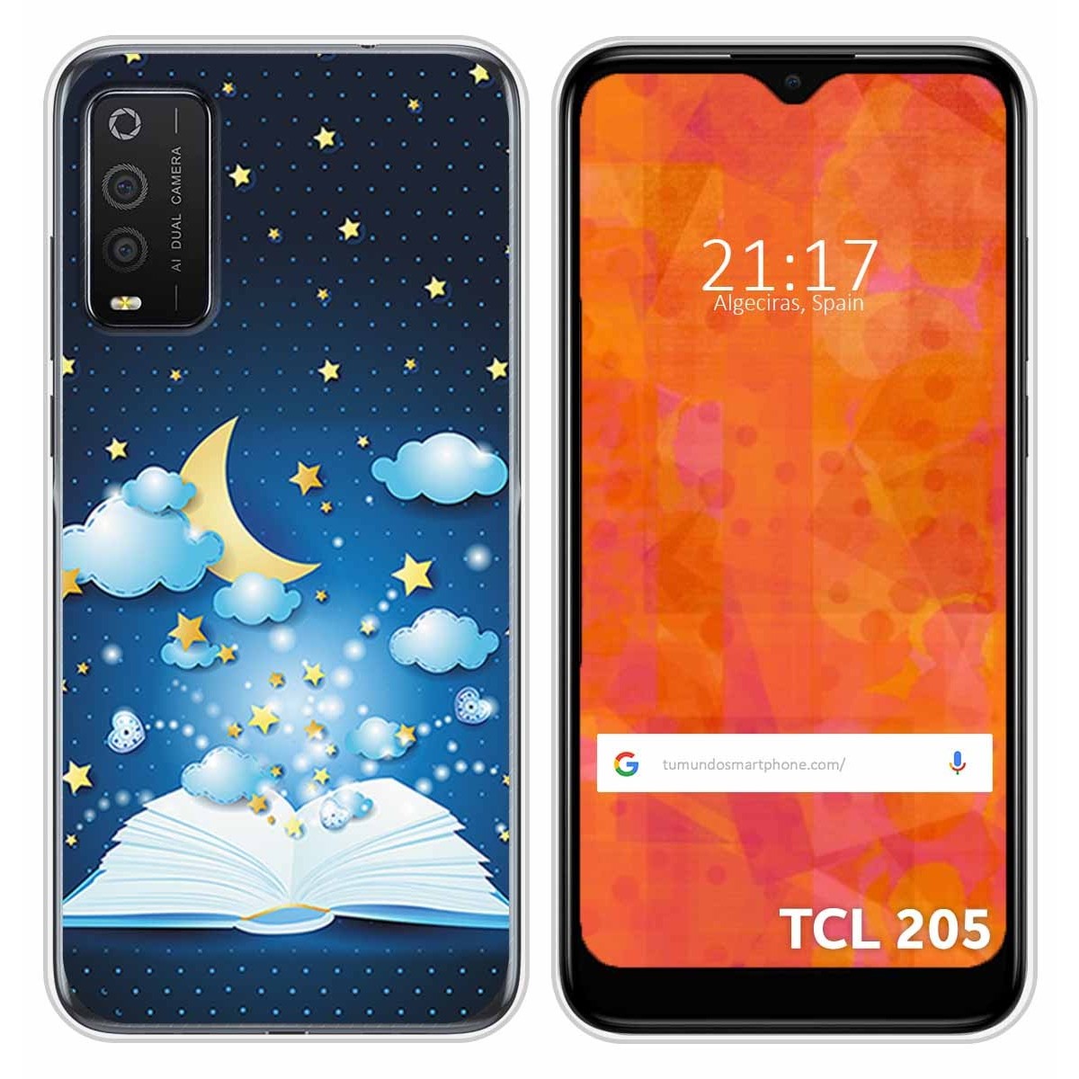 Funda Silicona para TCL 205 diseño Libro Cuentos Dibujos
