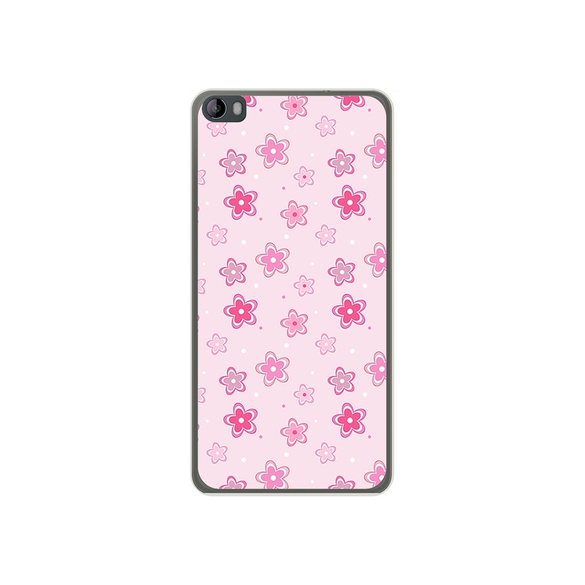 Funda Gel Tpu para Hisense L695 Diseño Flores Dibujos