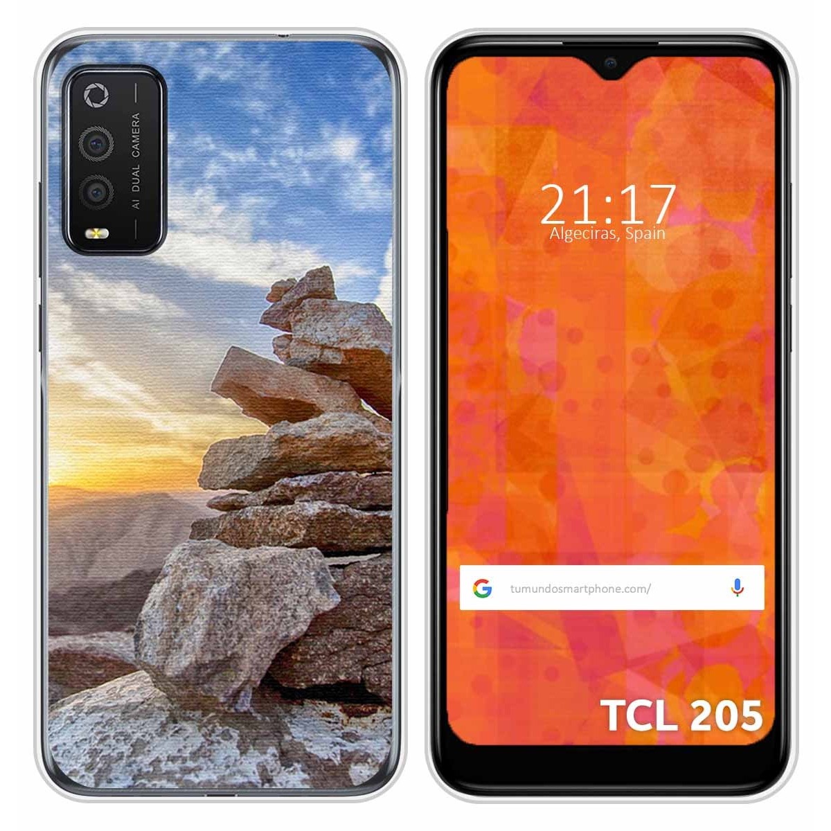 Funda Silicona para TCL 205 diseño Sunset Dibujos