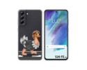 Funda Silicona Transparente para Samsung Galaxy S21 FE 5G diseño Avestruz Dibujos