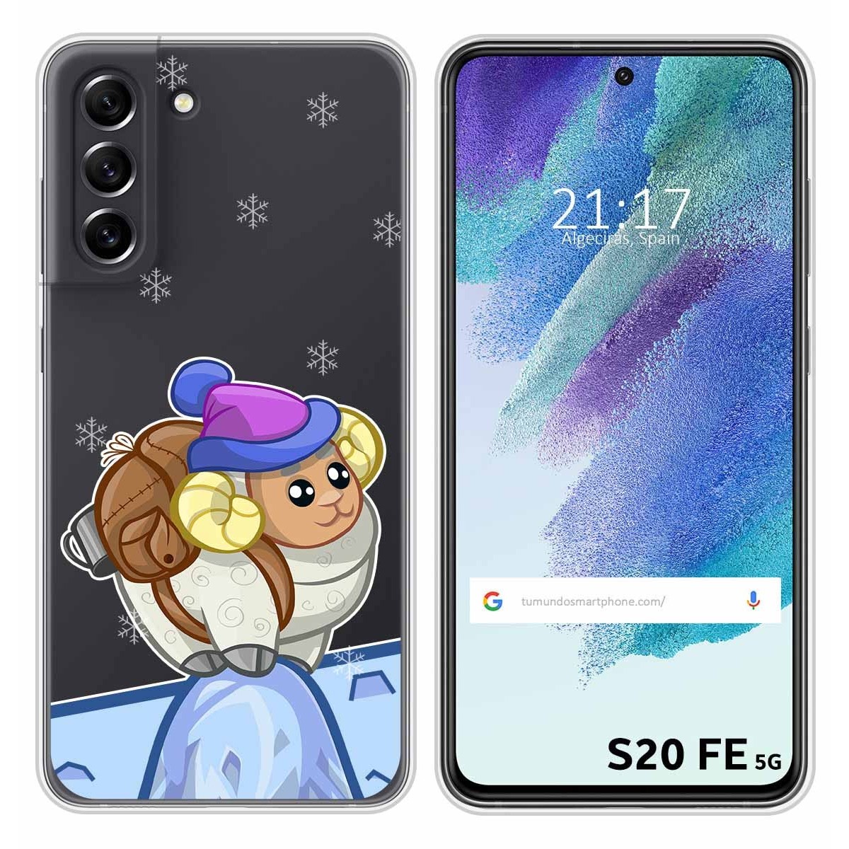 Funda Silicona Transparente para Samsung Galaxy S21 FE 5G diseño Cabra Dibujos