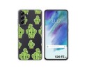 Funda Silicona Transparente para Samsung Galaxy S21 FE 5G diseño Cactus Dibujos