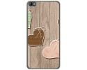 Funda Gel Tpu para Hisense L695 Diseño Corazones Madera Dibujos