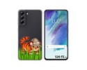 Funda Silicona Transparente para Samsung Galaxy S21 FE 5G diseño Tigre Dibujos