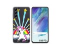Funda Silicona Transparente para Samsung Galaxy S21 FE 5G diseño Unicornio Dibujos