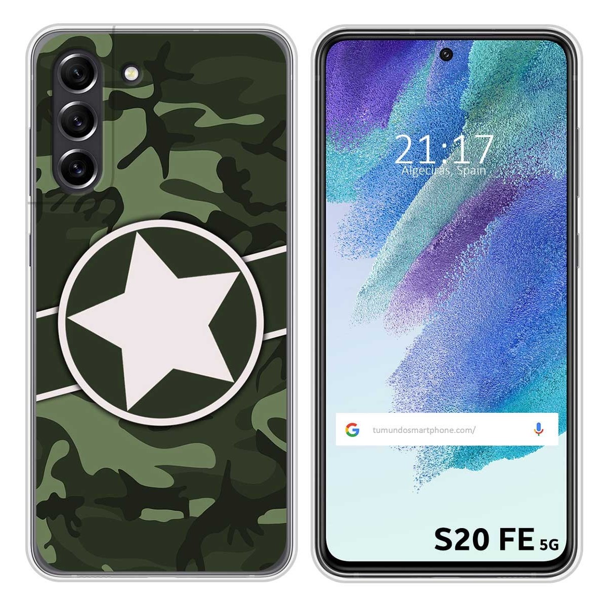 Funda Silicona para Samsung Galaxy S21 FE 5G diseño Camuflaje 01 Dibujos