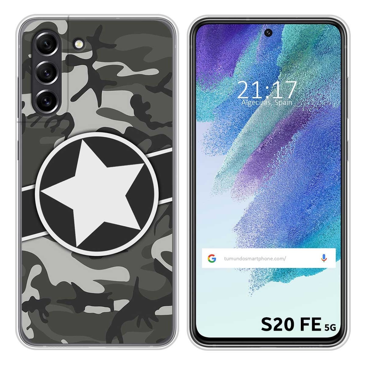 Funda Silicona para Samsung Galaxy S21 FE 5G diseño Camuflaje 02 Dibujos