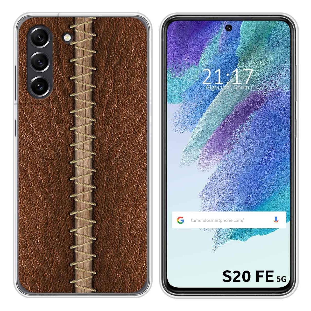 Funda Silicona para Samsung Galaxy S21 FE 5G diseño Cuero 01 Dibujos