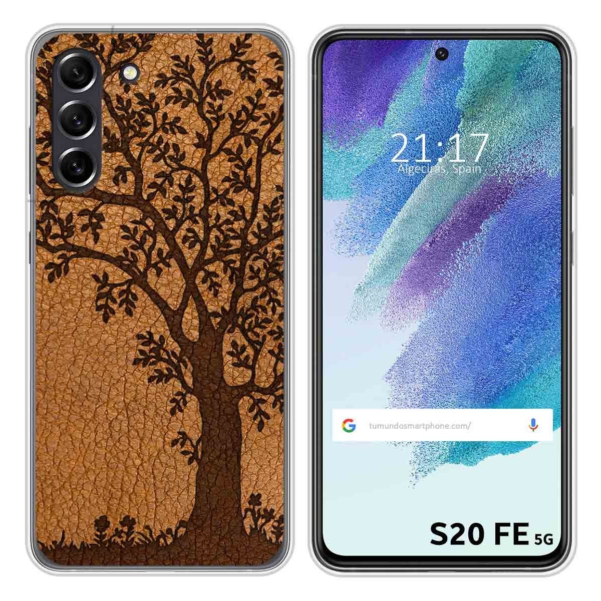 Funda Silicona para Samsung Galaxy S21 FE 5G diseño Cuero 03 Dibujos