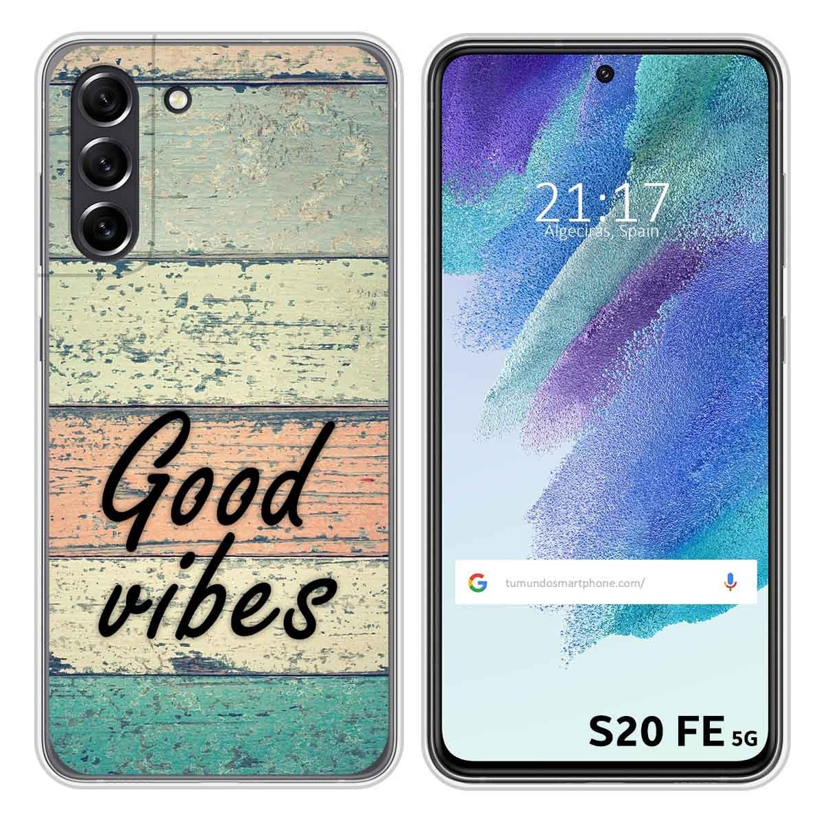 Funda Silicona para Samsung Galaxy S21 FE 5G diseño Madera 01 Dibujos