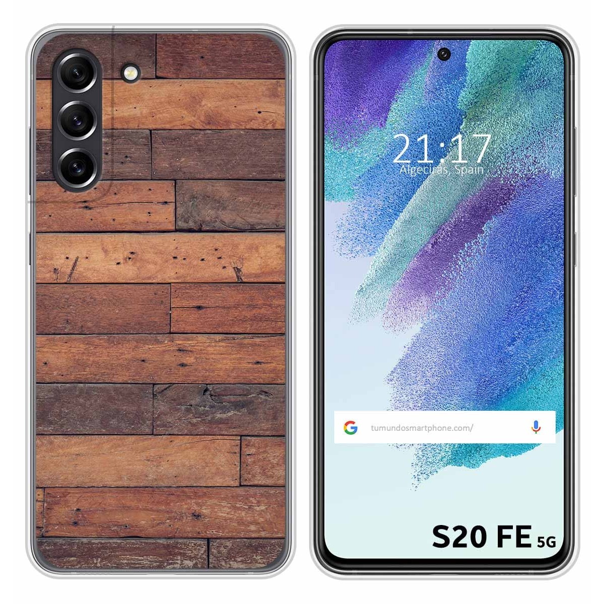 Funda Silicona para Samsung Galaxy S21 FE 5G diseño Madera 03 Dibujos
