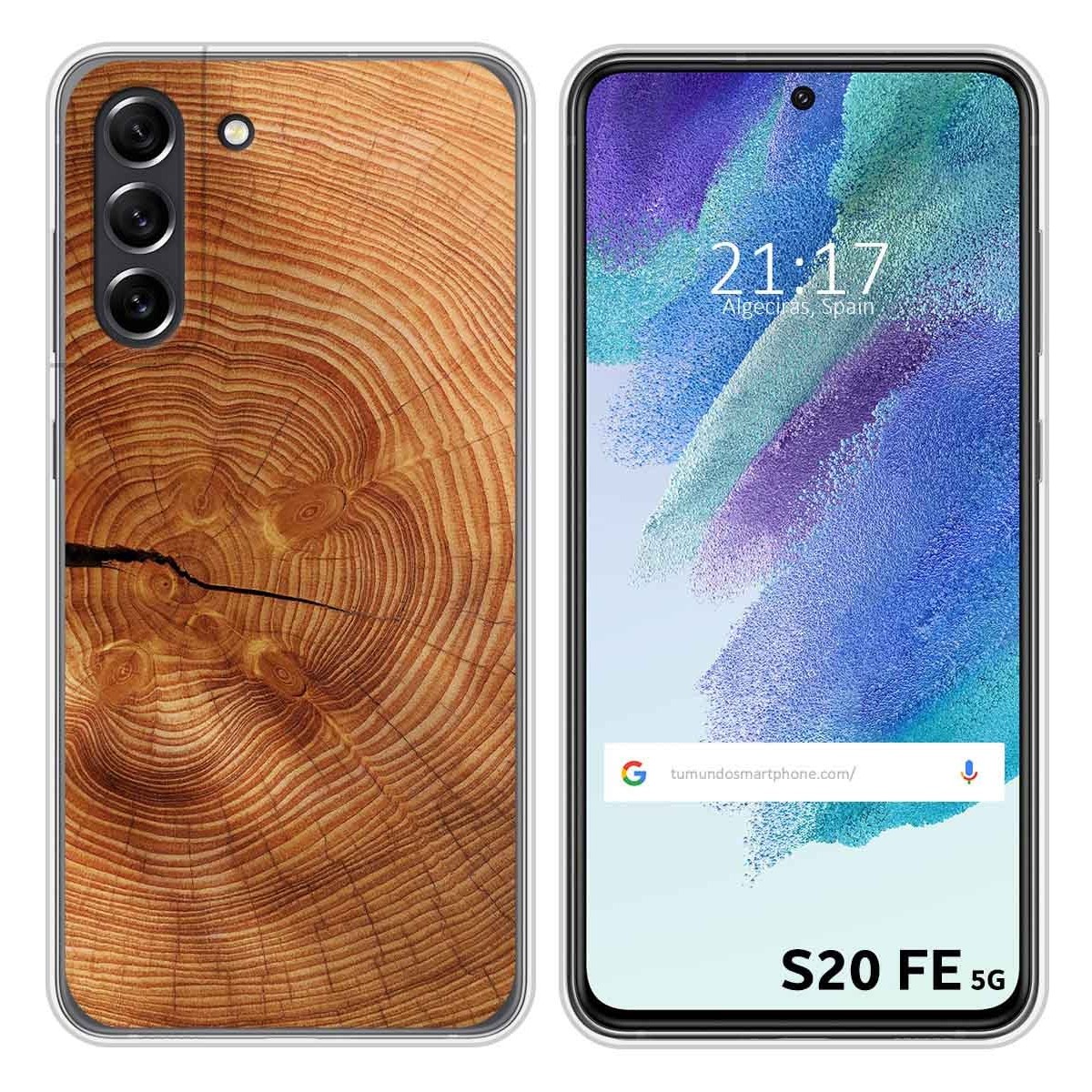 Funda Silicona para Samsung Galaxy S21 FE 5G diseño Madera 04 Dibujos